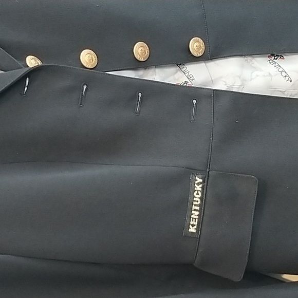Kentucky  Kentucky Derby Riding Jacket Blazer Black Horses M - Picture 3 of 13